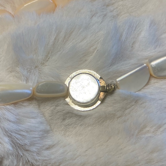 Vintage BALAMUTI Mother of Pearl MOP Necklace/matching earrings. 21”Signed Japan - Picture 17 of 17